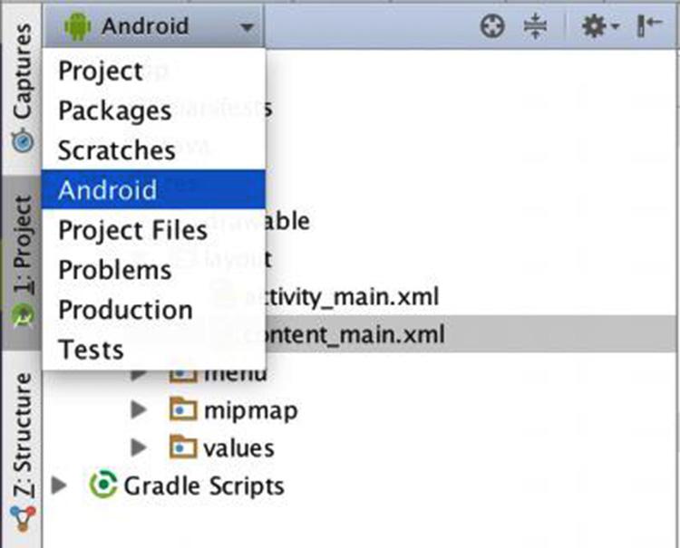 Các bộ lọc trong Android Studio