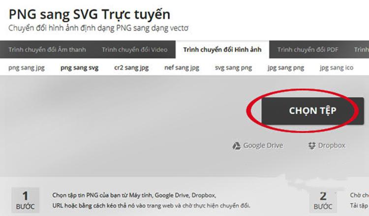Chuyển đổi file SVG bằng trực tuyến