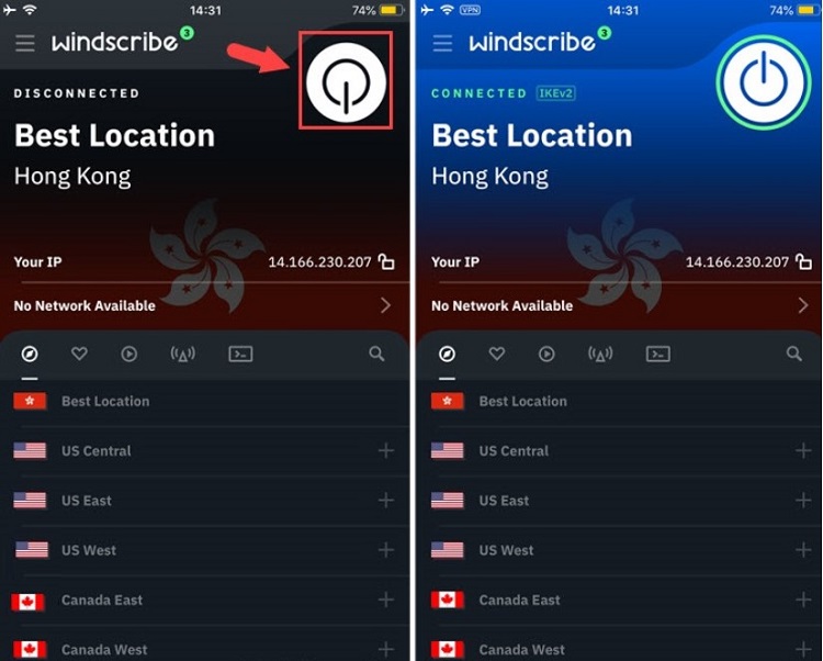 Windscribe VPN cũng là một ứng dụng fake IP cho IOS được nhiều người sử dụng Windscribe VPN cũng là một ứng dụng fake IP cho IOS được nhiều người sử dụng